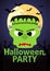 Halloween Party banner with Frankenstein
