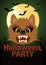 Halloween Party banner with Werewolf