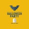 Halloween party flat design background