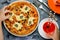 Halloween party ideas for kids ghost pizza with cheese and olive