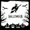 Halloween party invitations or greeting cards banner with traditional Halloween symbols. Flyer with place for text