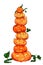 Halloween party orange pumpkins pyramid for any design