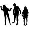 Halloween party. Silhouettes of zombies. Halloween poster.