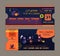 Halloween party ticket card template