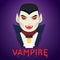 Halloween Party Vampire Role Character Bust Icons