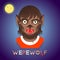 Halloween Party Werewolf Role Character Bust Icons