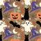 Halloween Pattern design with spooky elements