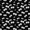 Halloween pattern with eyes over black background