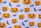 Halloween pattern on purple