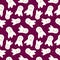 Halloween pattern. Vector seamless background with spooky ghosts. Doodle style