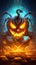 Halloween photo background - Sinister Scarecrow Scene