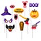 Halloween photo booth props. Accessories for festival and party