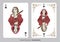 Halloween playing cards. Clubs Queen.Girl with a 17th century gun and a girl wounded by a wolf bite, wearing a red hood and