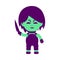 Halloween pop culture terror evil doll icon single