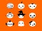 Halloween pop culture terror vector emoji icons set