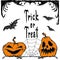 Halloween poster. Halloween vector illustration. Halloween lettering. Halloween cards.