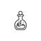 Halloween potion bottle line icon