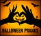 Halloween Pranks Indicates Trick Or Treat And Autumn