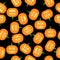 Halloween Pumkins Seamless Pattern Background. Vector