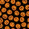 Halloween pumpkin adorable seamless background