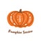 Halloween Pumpkin. Autumn pumpkin harvest festival. Thanksgiving Day graphic element isolated