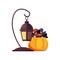 Halloween pumpkin candies and lamp party