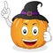 Halloween Pumpkin Character with Hat