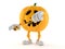 Halloween pumpkin character with measuring tape