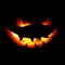 Halloween pumpkin in darkness