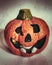 halloween pumpkin emoticon light darkness retro noir drama