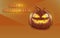 Halloween pumpkin, on the eve of all saints` day on October 31st. Jack`s head, an old Irish legend of the drunkard and Satan
