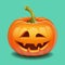 Halloween pumpkin face - creepy smile Jack o lantern