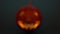 Halloween pumpkin with a flickering candle inside head in a dark room Bokeh- 3D Render