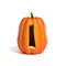 Halloween pumpkin font letter 3d rendering I