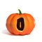 Halloween pumpkin font letter 3d rendering O