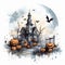 Halloween Pumpkin Forest Background