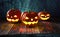 Halloween. Pumpkin ghost 3D illustration. Jack Pumpkinhead