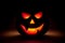 Halloween pumpkin glow from dark