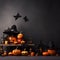 Halloween Pumpkin Gravestones Illustration Background