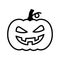 Halloween pumpkin icon. Jack lantern. Pictogram isolated on a white background