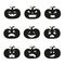 Halloween pumpkin icons.