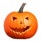 Halloween Pumpkin isolated on white. Scary Jack O\'Lantern face