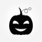 Halloween pumpkin Jack O Lantern black shape icon