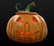Halloween Pumpkin Jack-o-Lantern Illuminated