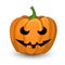 Halloween pumpkin jack with a sinister smirk.  vector object