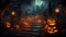 Halloween pumpkin on natural isolated background