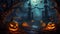 Halloween pumpkin on natural isolated background