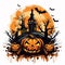 Halloween Pumpkin Painting Background