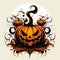 Halloween Pumpkin Painting Background