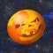 Halloween pumpkin planet